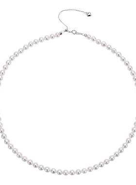 天然淡水珍珠5-6mm项链S925银链