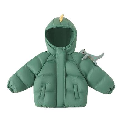 贝贝城可爱小恐龙连帽羽绒服