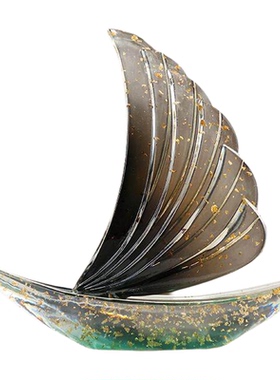 一帆风顺帆船摆件轻奢高级感现代