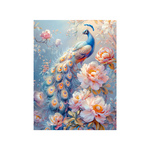 牡丹孔雀客厅玄关大气5d钻石贴画新款diy粘钻十字绣满绣点砖石秀