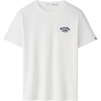 海澜之家圆领凉感绣花短袖T恤男