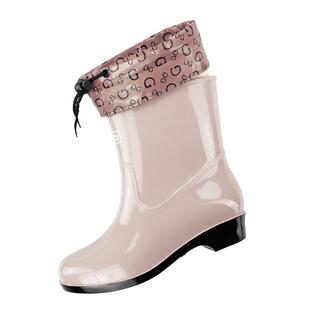 回力雨鞋女加绒保暖水鞋中筒加棉雨靴短筒防滑水靴厨房防水胶鞋