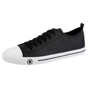 新品学生防水帆布鞋百搭韩版休闲鞋士低帮板鞋潮流男女鞋皮面鞋子