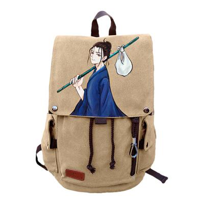 diy手绘帆布包抽带双肩包大容量