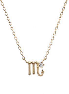 日本十二星座项链18K黄金送女友