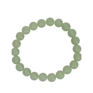 奥特莱斯折扣清仓捡漏18K金晴水绿和田玉手串女款时尚弹力绳手链