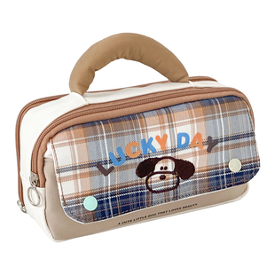 三年二班 笔袋高颜值ins风卡通动物文具袋初中女孩男孩小学生专用大容量铅笔盒2026新款文具盒开学必备好物