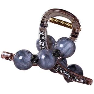 优雅气质珍珠抓夹中号鲨鱼夹发夹女2025新款后脑勺盘发高级感发饰