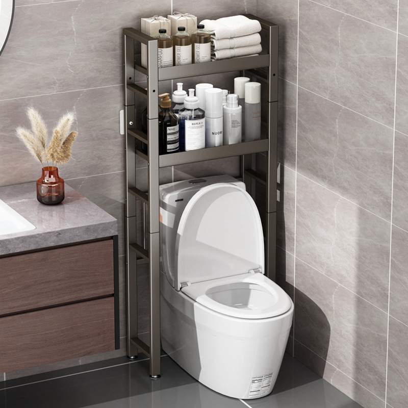 收纳架放马桶免上方洗手间落地打孔浴室卫生间多层靠墙厕所置物架