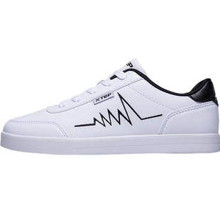 特步女鞋板鞋冬季2026新款官方正品休闲鞋白色运动鞋女低帮小白鞋