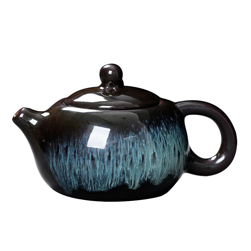 窑变釉沙金西施壶陶瓷功夫泡茶器家用三才盖碗复古茶具单品中式