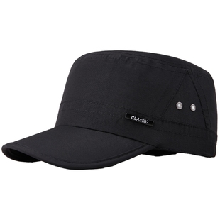 德西纳平顶帽子男四季速干休闲中老年登山运动防晒鸭舌帽轻薄快干