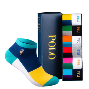 Polo纯棉袜子男款短款男士袜子男士棉袜中筒保罗全棉袜子男袜子
