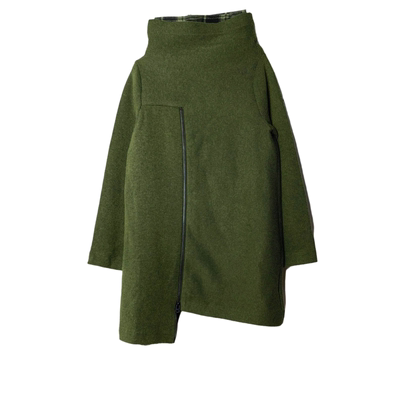 圣迪家不规则拼接保暖立领外套