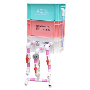 内置水泵周转箱隐藏式水泵鱼缸增氧培菌内置滴流盒水循环过滤器