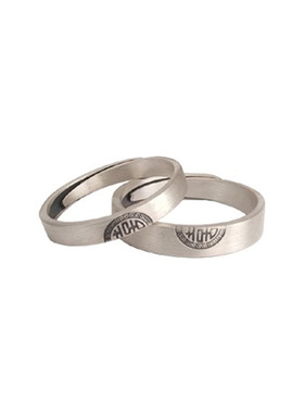 足银9999国风双喜开口情侣对戒