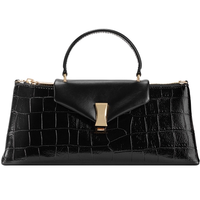 CHARLES＆KEITH26夏新款CK2-50271764-1简约鳄鱼纹手提斜挎小方包