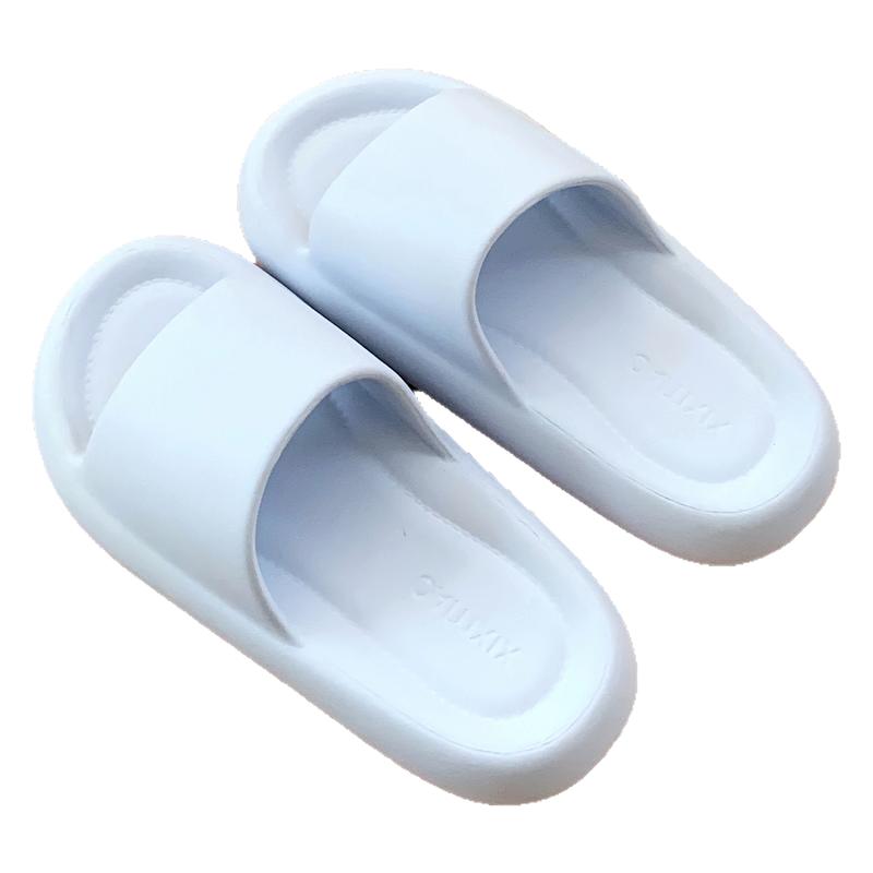 细细条 奶蓝色拖鞋男女休闲百搭防臭防滑纯色日系情侣居家凉拖鞋