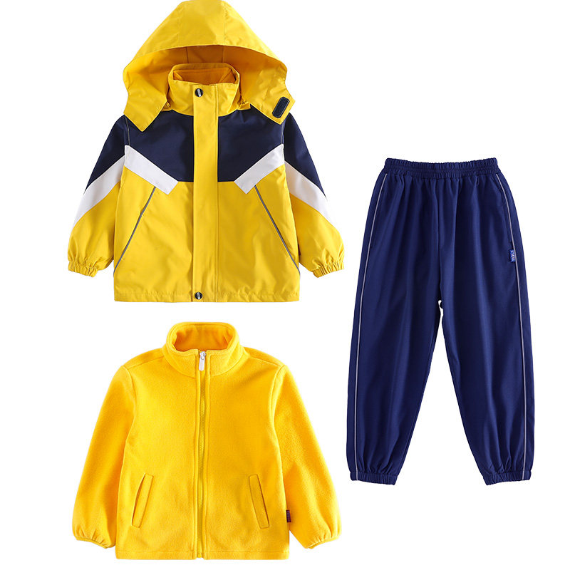 小学生校服秋冬装冲锋衣团体服套装儿童班服运动幼儿园园服春秋装