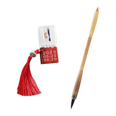 宝宝胎毛笔印章 脐带章定制乳牙肚脐章diy生肖婴儿胎发纪念品制作