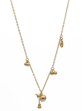 ZOXI不掉色旺财小葫芦项链轻奢女