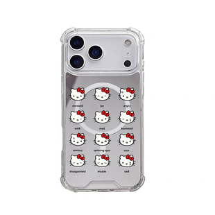 Lisa同款表情kt猫磁吸镜面手机壳适用苹果iPhone17pro max苹果16华为Mate70可爱小米15女1413P80三星S25Ulrat