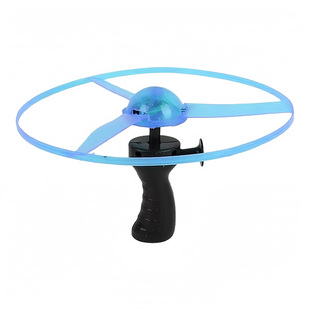 加厚大号发光拉线飞碟发光竹蜻蜓儿童户外玩具飞天仙子摆地摊玩具