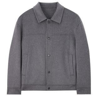 MindBridge2025年新款双面呢外套冬季短款毛呢夹克男士羊绒大衣男