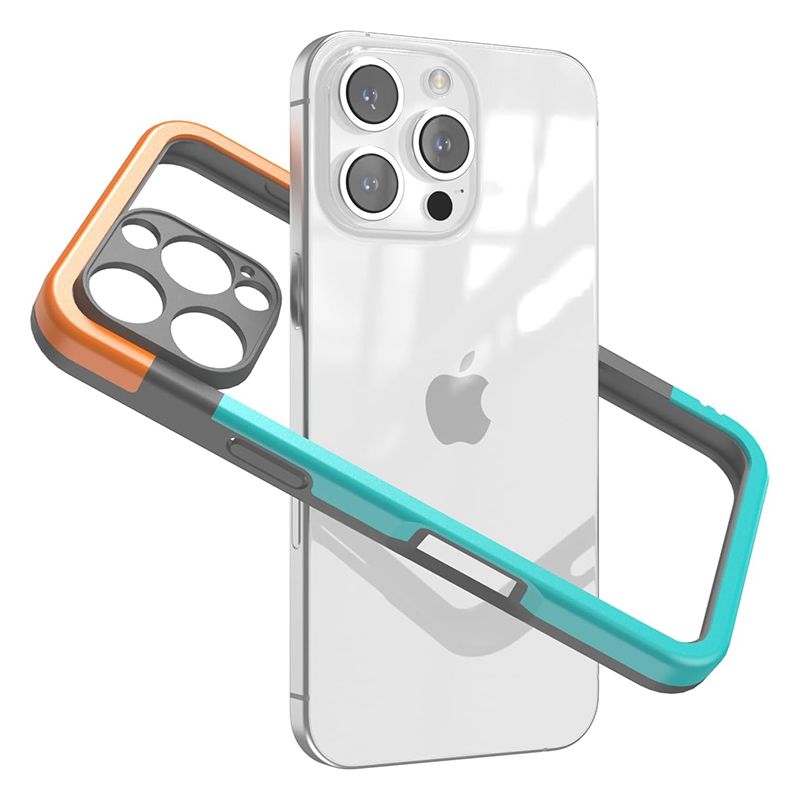 镂空透气散热适用iPhone16ProMax边框壳17Air新款15软边14Plus磨砂13手机壳12Mini简约11轻