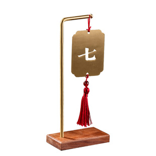 喜月中式国风黄铜高档餐厅定制桌号牌号码牌餐牌餐桌牌立牌台号牌