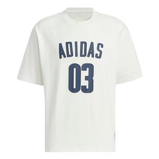 adidas阿迪达斯半袖秋男大LOGO简约圆领oversize短袖T恤JM7232