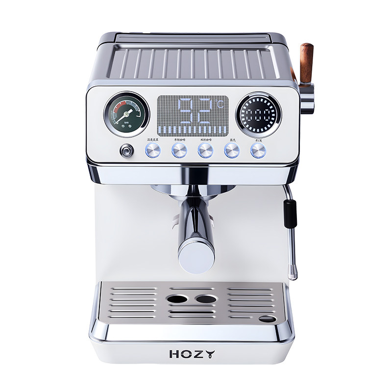 HOZY赫之雪豹咖啡机家用冷热双萃蒸汽意式半自动小型办公室礼物