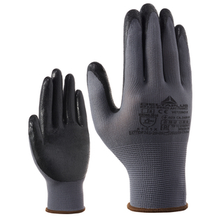 代尔塔丁腈丁晴橡胶耐磨机械防滑防油汽修工作干活劳保浸胶手套男