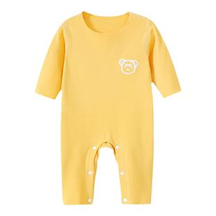 婧麒婴儿衣服秋冬德绒连体衣男女宝宝发热保暖新生儿打底睡衣冬款