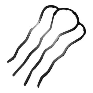 时尚发簪女黑色金属插梳后脑勺丸子头盘发神器簪子头饰发梳发卡子