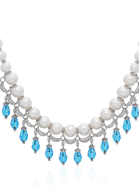LAMUANA蓝眼泪珍珠项链
