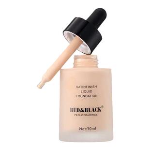 红与黑彩妆专业莹润丝滑粉底液粉底霜遮瑕防水控油影楼化妆师裸妆