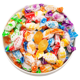 东北水果味硬糖球500g包邮老式怀旧传统光糖光腚糖花糖水果糖喜糖