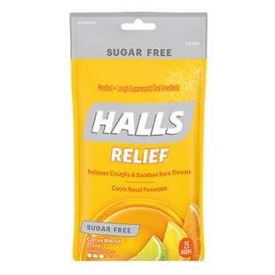 美国代购Halls荷氏润喉糖薄荷糖 蜂蜜柠檬味 无糖型 180粒现货