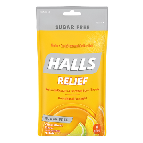 美国代购Halls荷氏润喉糖薄荷糖 蜂蜜柠檬味 无糖型 180粒现货