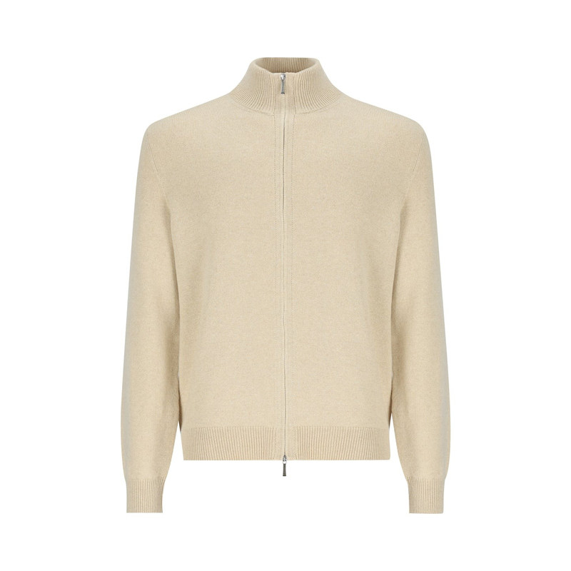 LORO PIANA 诺悠翩雅男士奶白羊绒开衫毛衣 26秋冬新款意大利代购