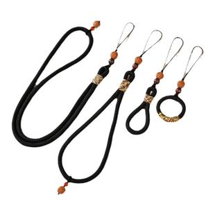 手机挂绳女长款挂脖绳男款吊绳手工编织挂件手机防丢绳手提手拎防摔菩提挂坠小清新手腕带饰品链绳带U盘