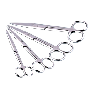 手术剪刀不锈钢金柄外科器械直弯头尖头圆大号眼科剪护士