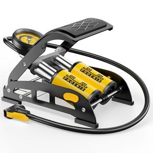 凤凰脚踩打气筒汽车用自行车高压式电动摩托车脚踏家用车载充气泵