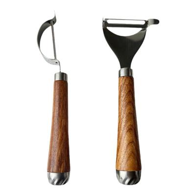 实木中空削皮刀一米不锈钢去皮