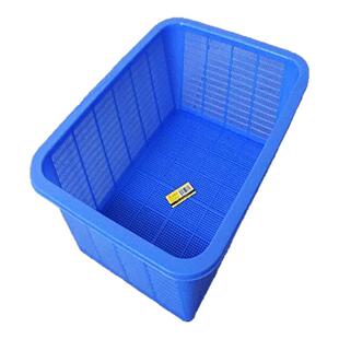 商用密眼漏筐加密淘米收纳筐塑料篮熟料长方形厨房洗菜水果周转筐