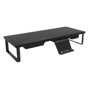 电脑显示器支架桌面增高架台式架多功能带抽屉USB扩展坞充电收纳置物屏幕支撑架显示屏办公室笔记本加宽托架