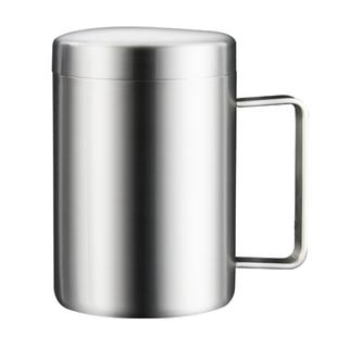 316L办公不锈钢马克杯口杯水杯家用杯带盖勺大容量可定制咖啡茶杯