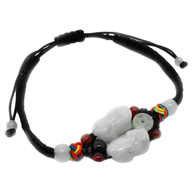 天然翡翠貔貅手链男女情侣手饰品