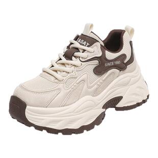 星期六老爹鞋女新款春季女鞋厚底增高鞋显脚小百搭女士休闲鞋爆款